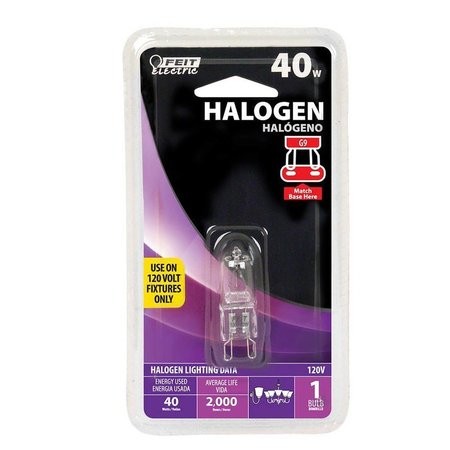 FEIT ELECTRIC Bulb Halogen 2Pn/G9 T4 Clr 40W BPQ40/G9/RP